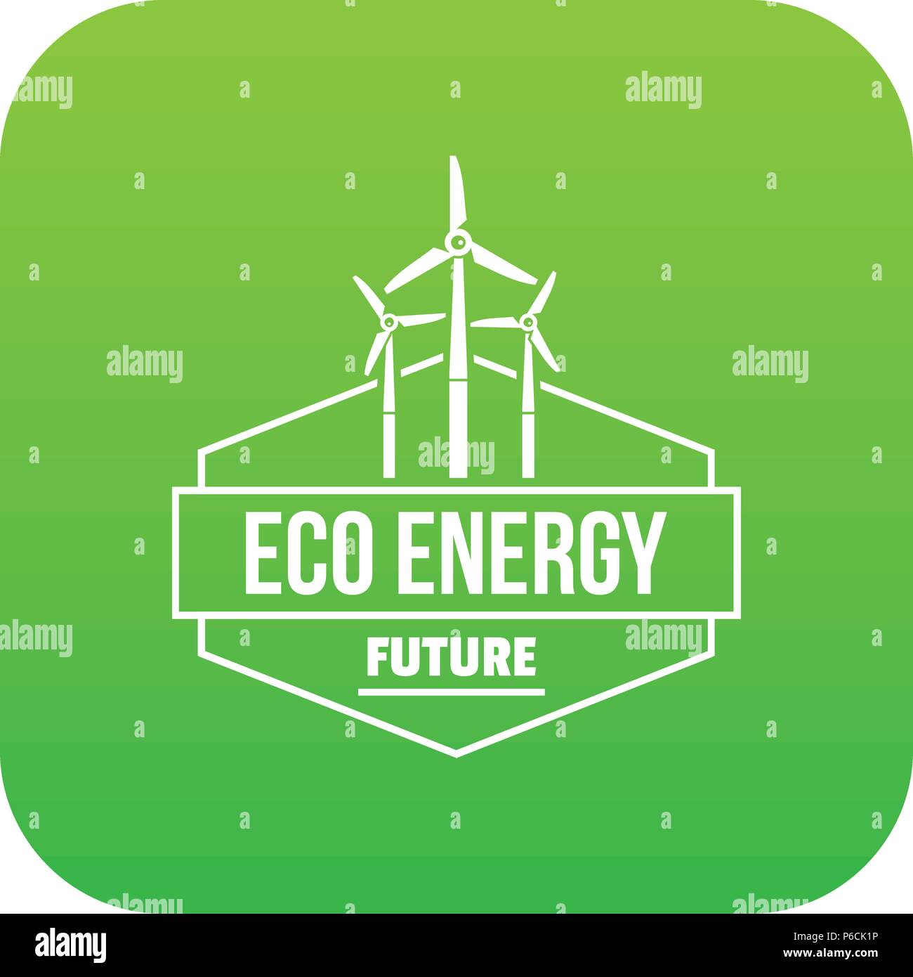 Eco energy icon green vector Stock Vector Image & Art - Alamy