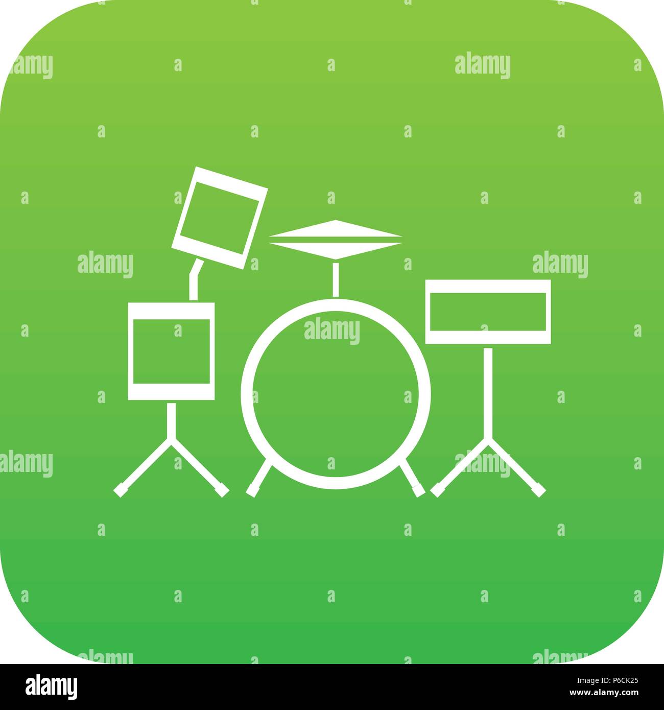 Drum kit icon digital green Stock Vector Image & Art - Alamy