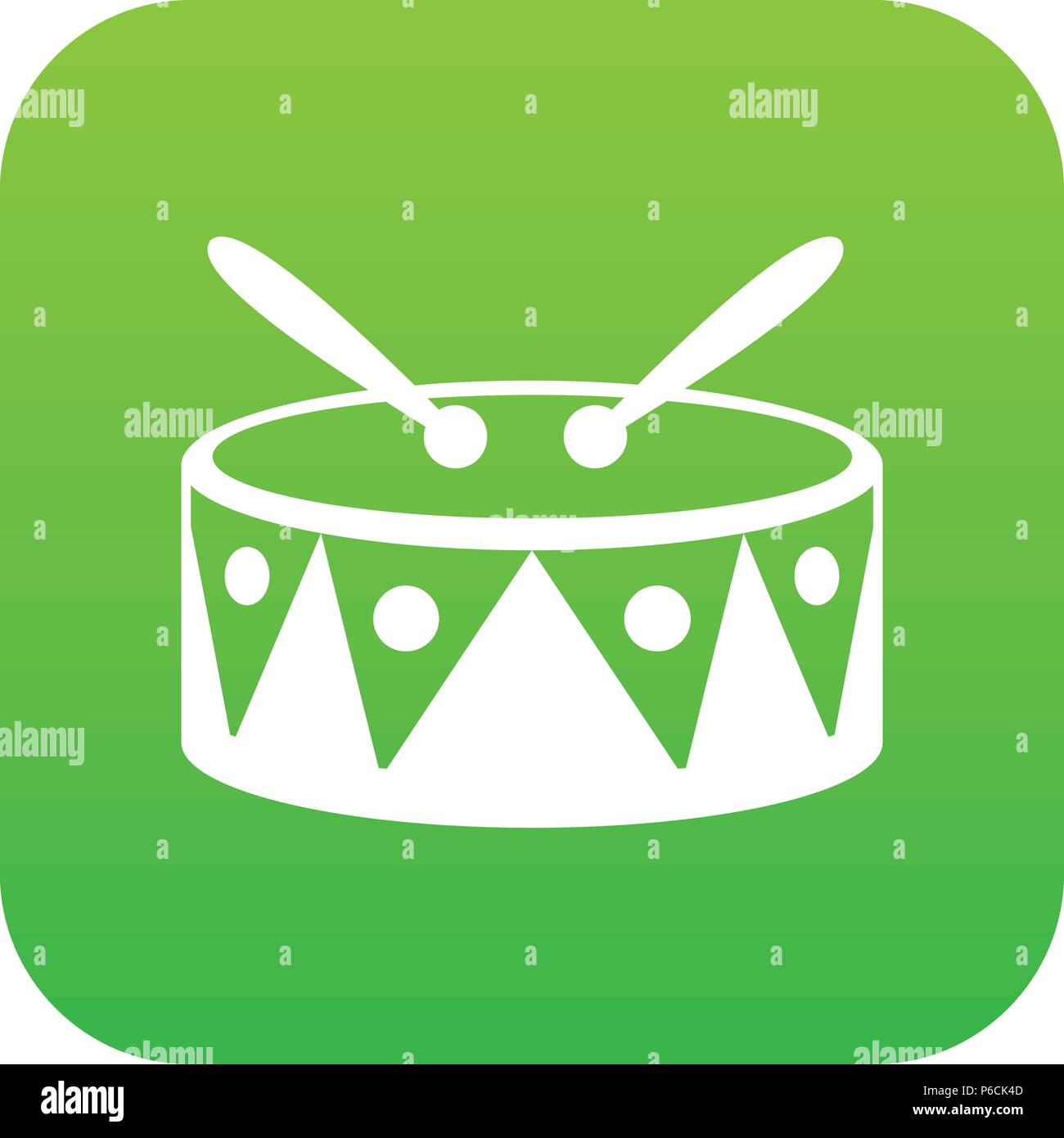 Drum and drumsticks icon digital green Stock Vector Image & Art - Alamy