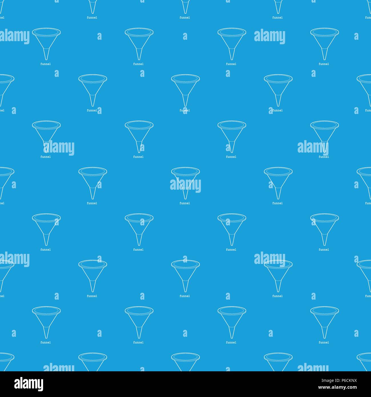 Funnel pattern vector seamless blue Stock Vector