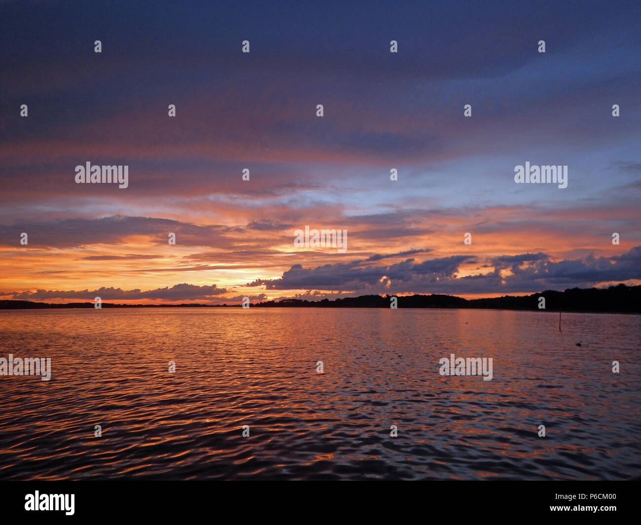 Sunset on the Chesapeake Bay Stock Photo