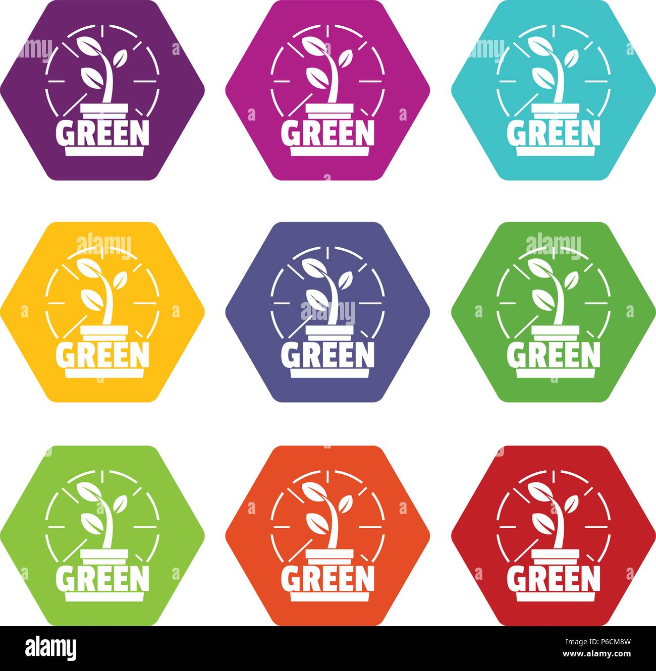 Sprout icons set 9 vector Stock Vector Image & Art - Alamy