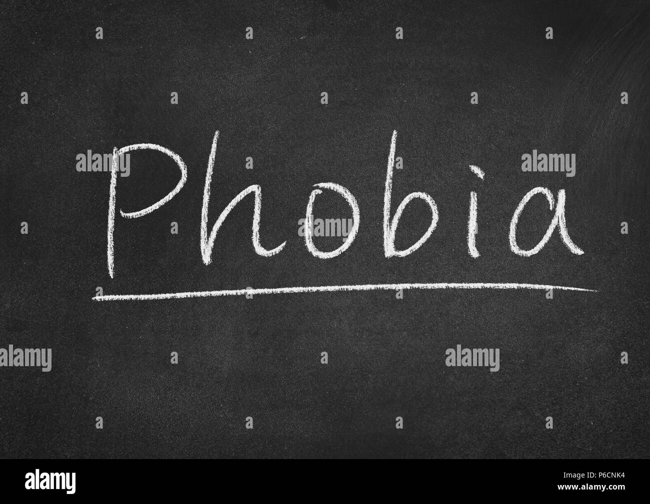 phobia concept word on a blackboard background Stock Photo