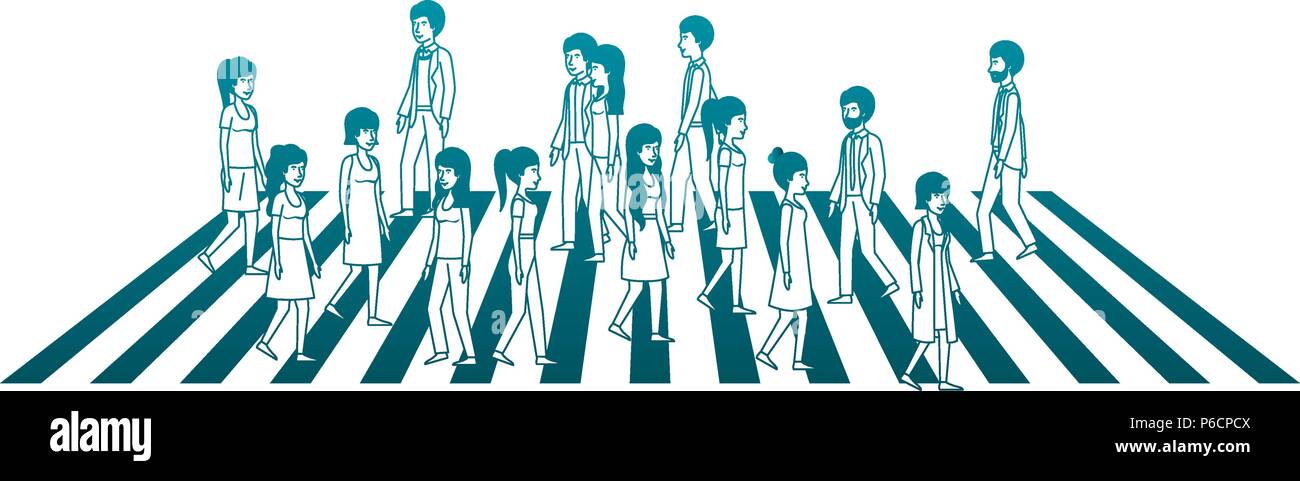 group of people walking characters Stock Vector Image & Art - Alamy