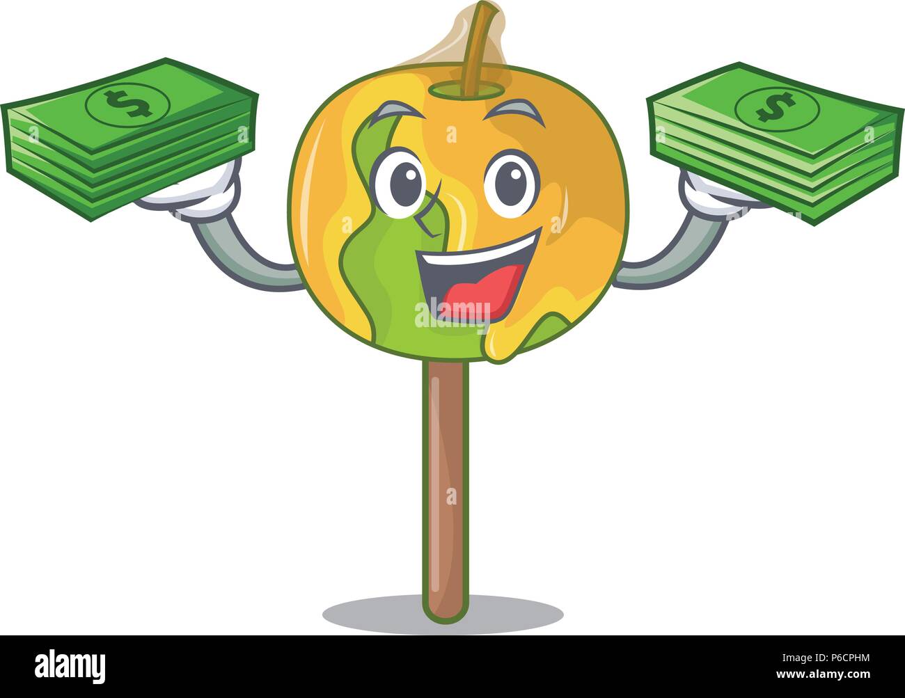 With money bag candy apple mascot cartoon Stock Vector Image & Art Alamy