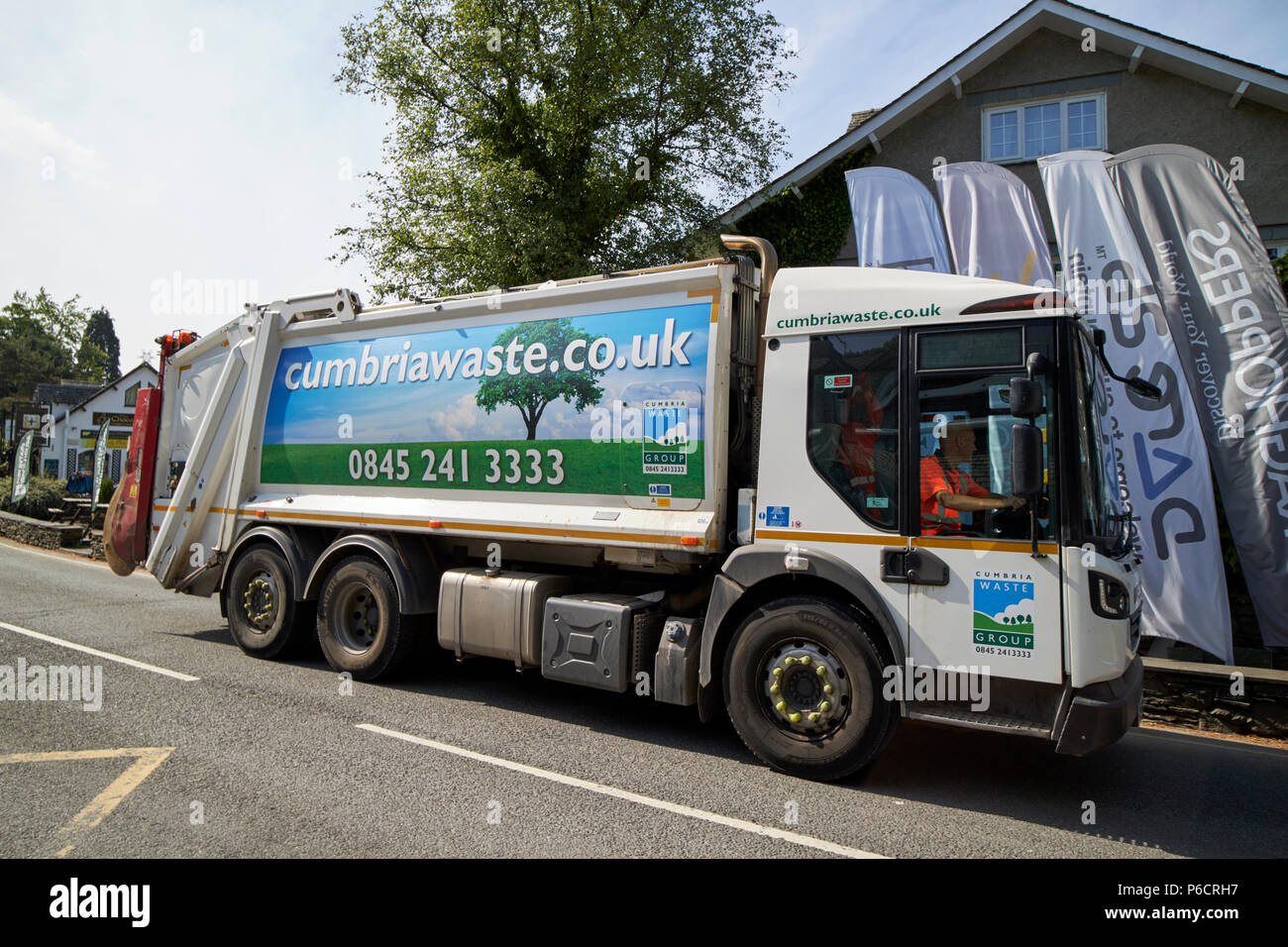 cumbria waste private company bin collection service in grasmere lake district cumbria england uk Stock Photo