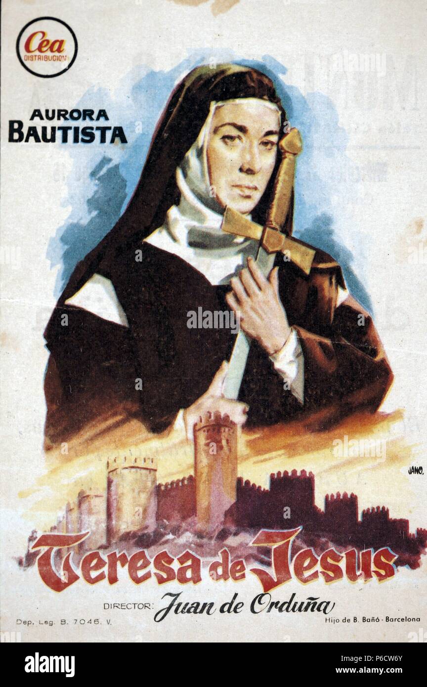 Actriz De La Película Los Otros PELICULA : TERESA DE JESUS ,1962. DIRECTOR , JUAN DE ORDUÑA. ACTRIZ ,  AURORA BAUTISTA Stock Photo - Alamy