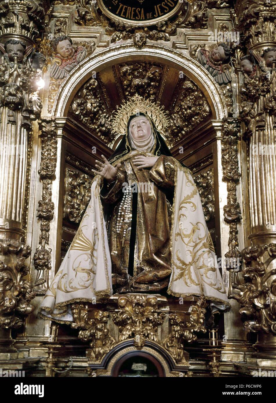Teresa De Jesus Santa Teresa De Cepeda Y Ahumada Religiosa Y Escritora Espanola Avila 1515 1582 Imagen Titular Del Convento De Las Carmelitas En Avila Obra De Gregorio Hernandez Stock Photo Alamy
