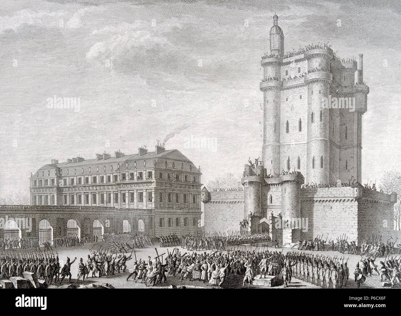 HISTORIA DE FRANCIA. REVOLUCION FRANCESA. 1789 - 1799. ASUNTO DE VICENNES EL 22 - 2 - 1791. GRABADO. BIBLIOTECA NACIONAL. MADRID. Stock Photo