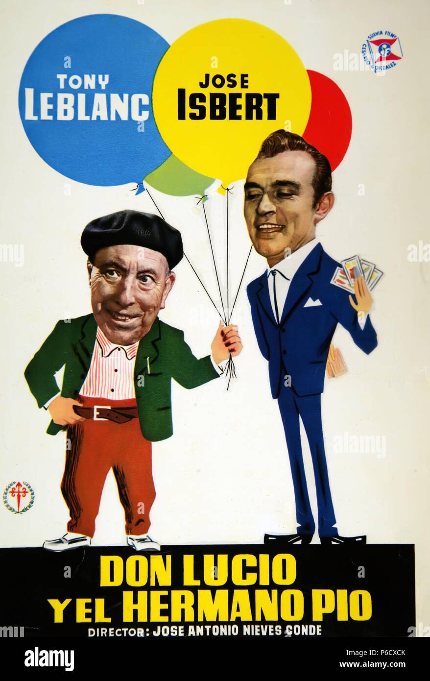 PELICULA : DON LUCIO Y EL HERMANO PIO , 1960. DIRECTOR : JOSE ANTONIO NIEVES CONDE. ACTORES : TONY LEBLANC , JOSE ISBERT. Stock Photo