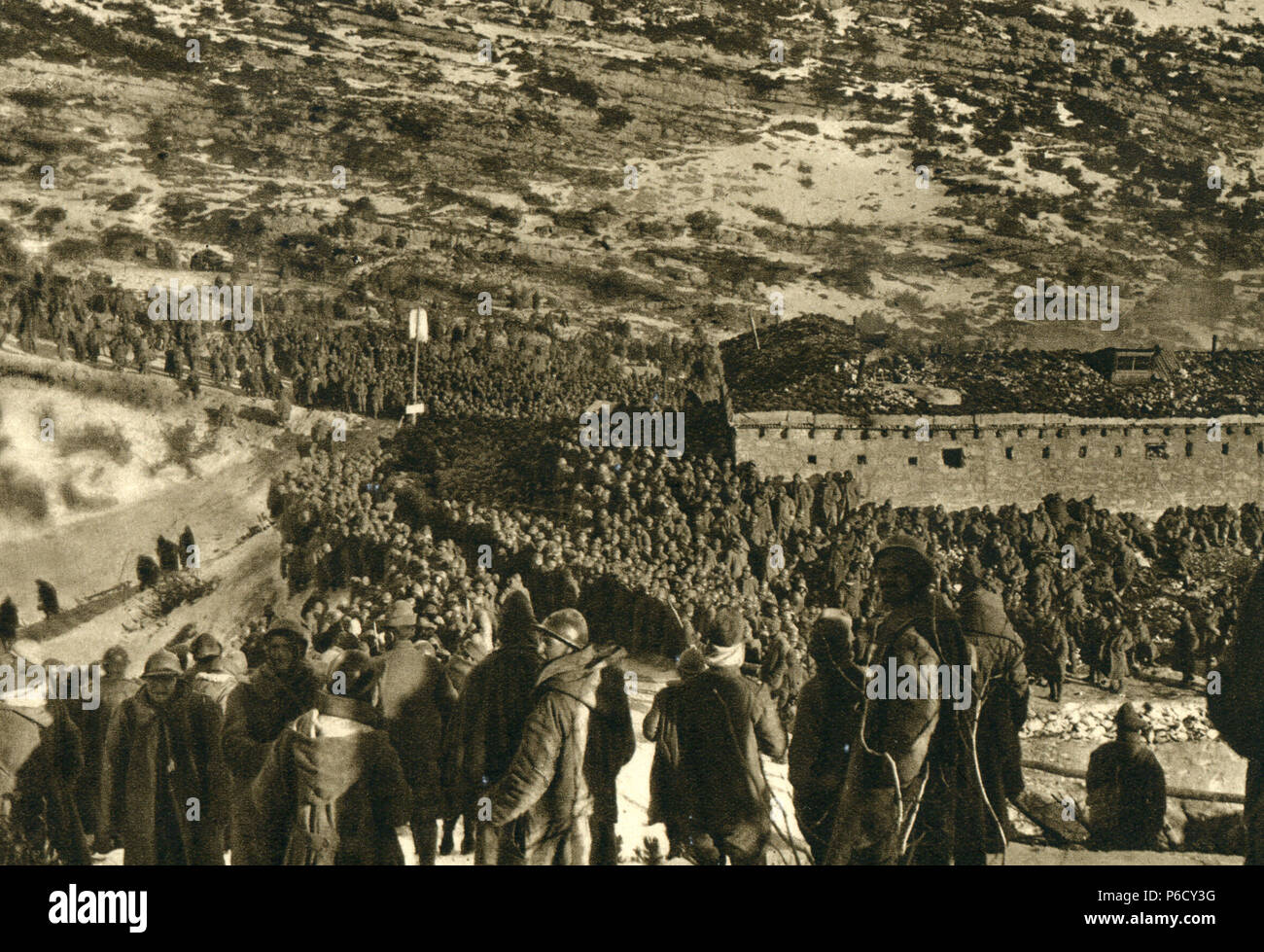 south tyrol, prisoners, Italian soldiers, ww1, wwi, world war one Stock Photo