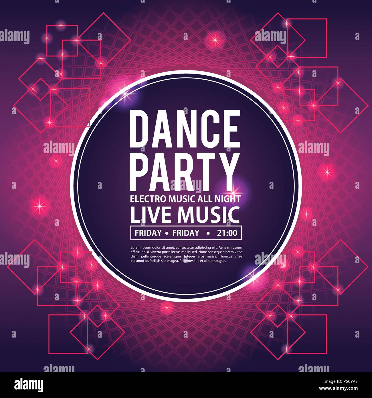 Dance Party Graphics Vector Art & Graphics