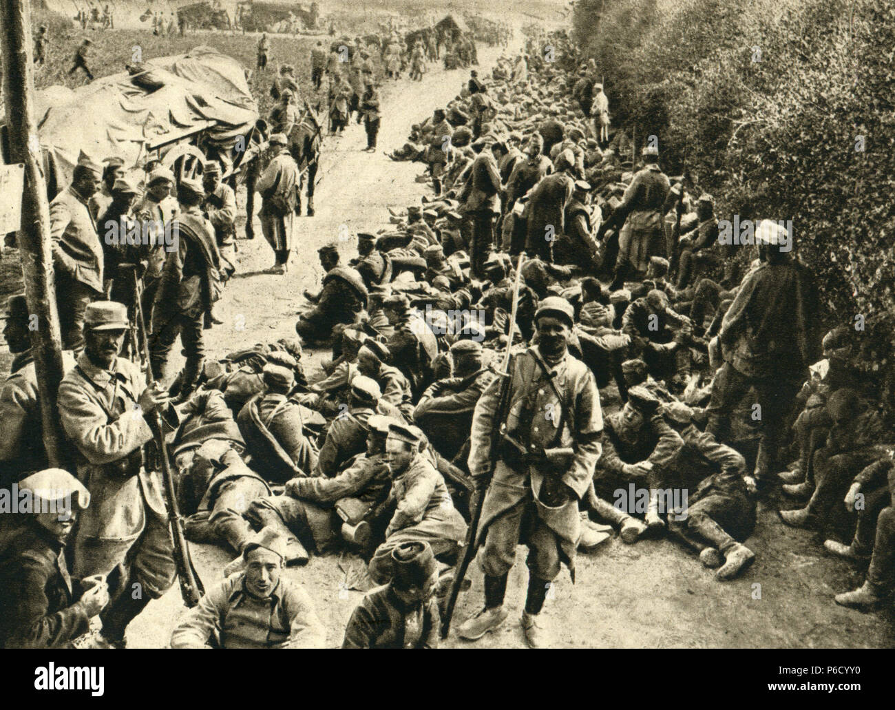 world war i, German Prisoners of War, ww1, wwi, world war one Stock Photo