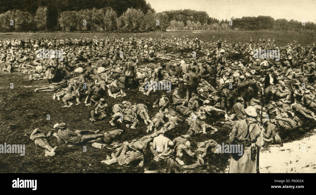 world war i, German Prisoners of War, ww1, wwi, world war one Stock Photo