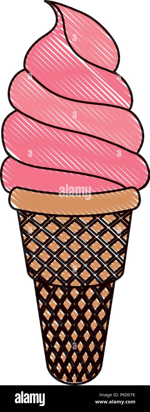 soft serve ice cream icon over white background, vector illustration ...