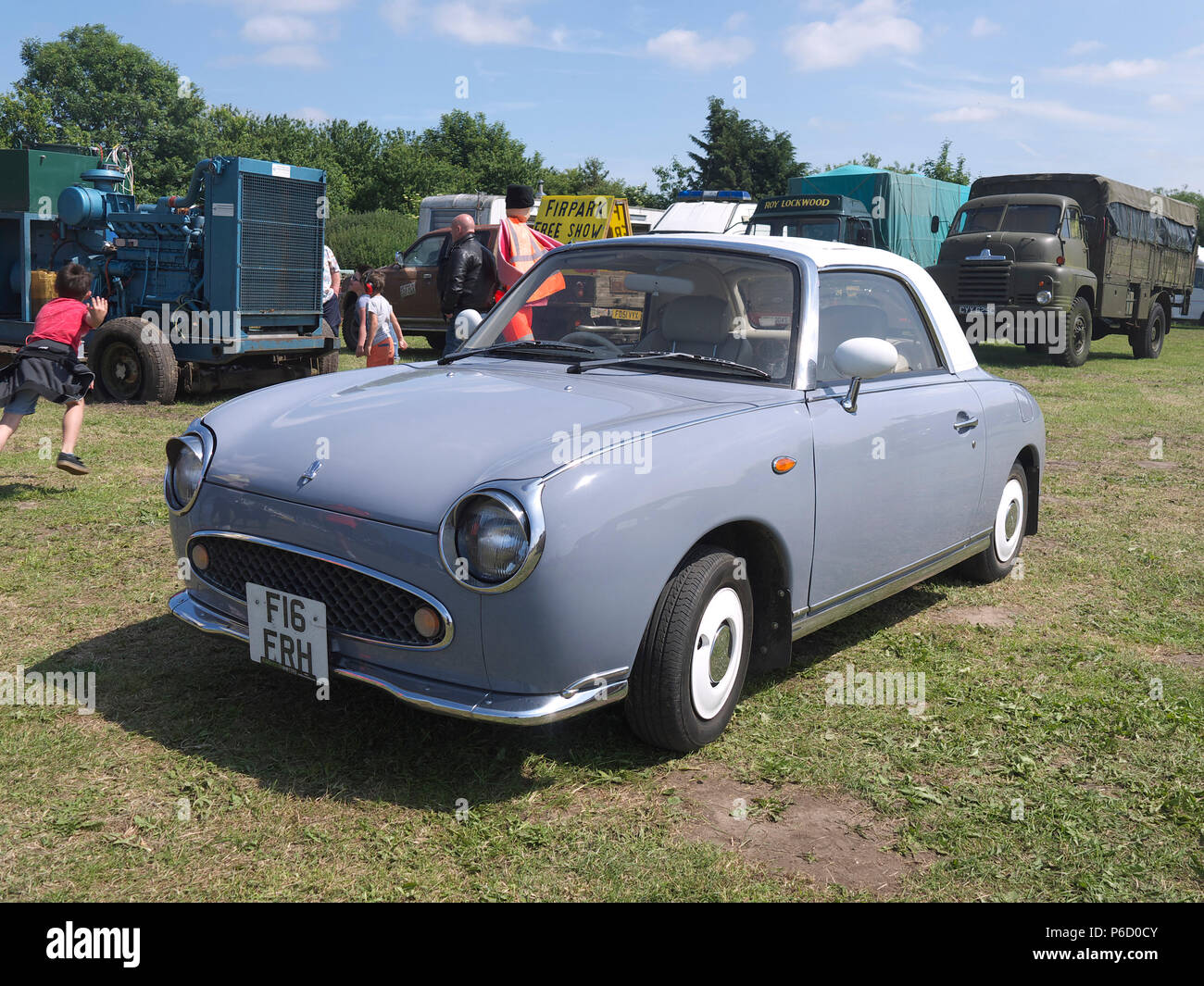Classic car on display at Fir Park Wings and Wheels show Stock Photo