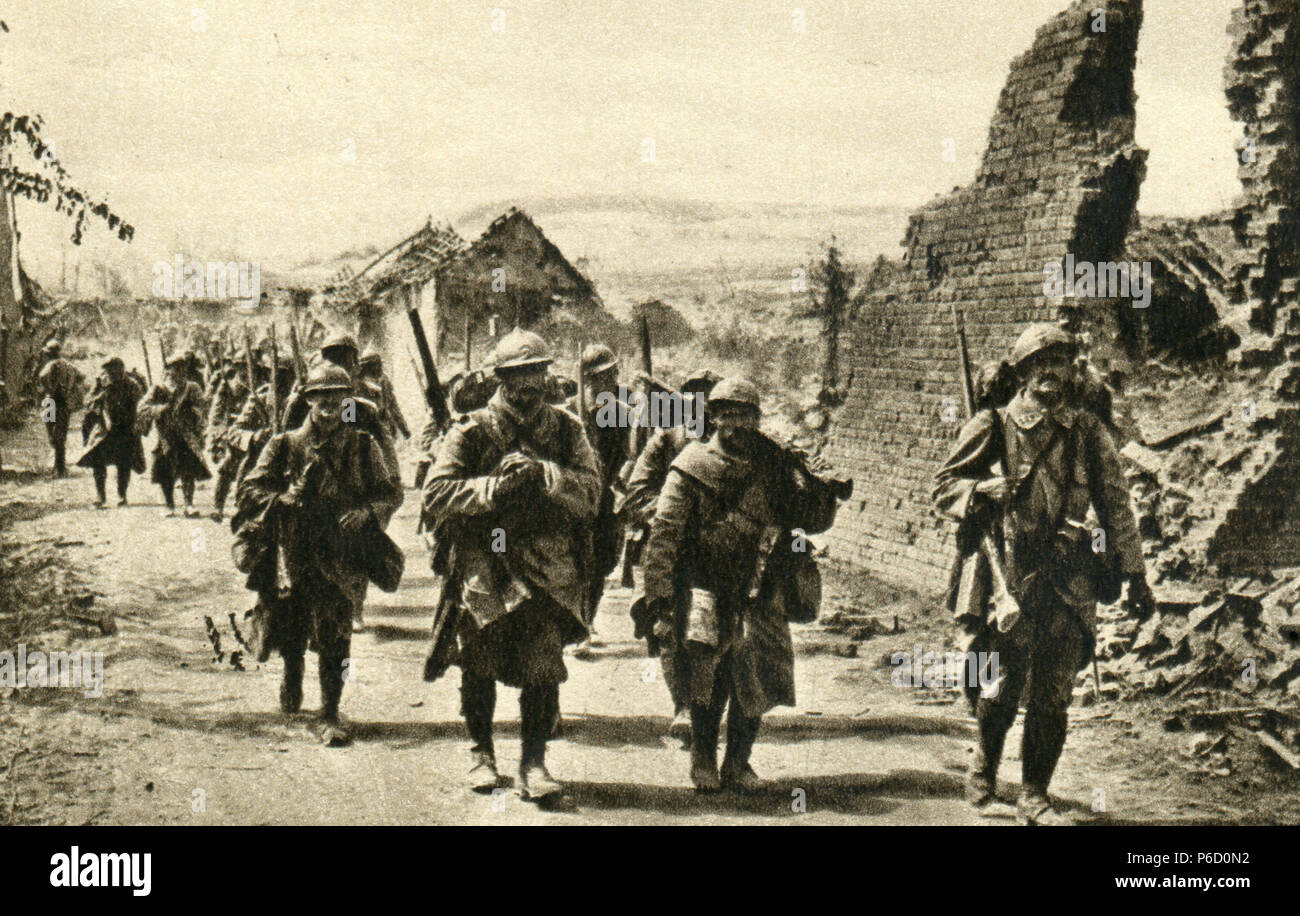 French soldiers, ww1, wwi, world war one Stock Photo
