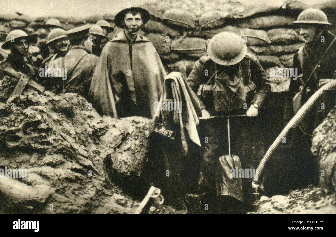 attrition warfare, British soldiers, ww1, wwi, world war one Stock Photo