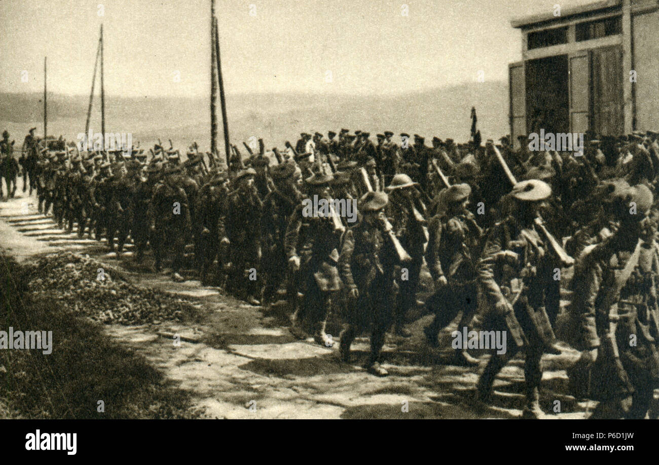 world war i, scots, British soldiers, ww1, wwi, world war one Stock Photo