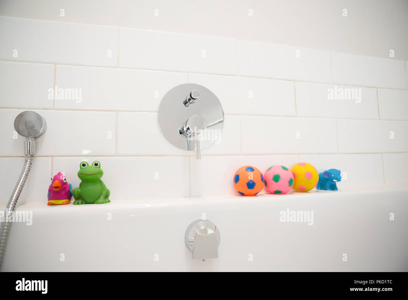 Toys kept in bathroom Stock Photo - Alamy