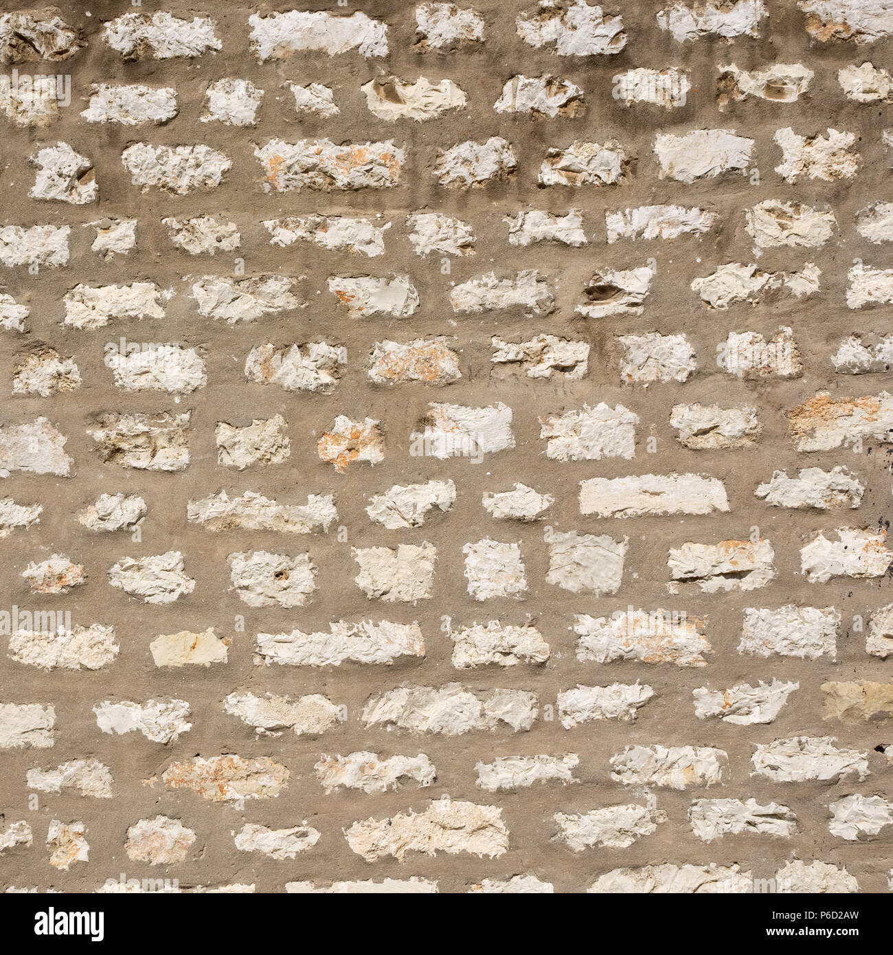 Wall of white brick to use as background Stock Photo