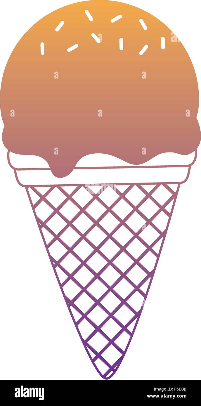 ice cream cone icon over white background, vector illustration Stock ...