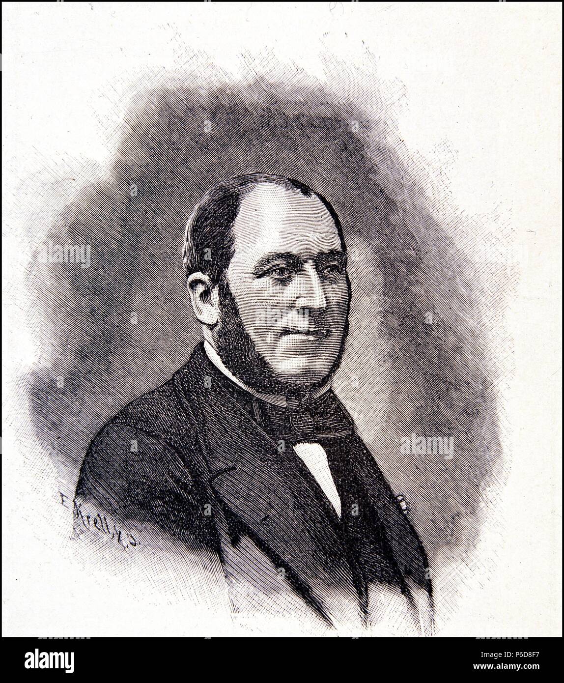 HAUSSMANN, GEORGES EUGENE. POLITICO FRANCES. 1809-1891. GRABADO. Stock Photo