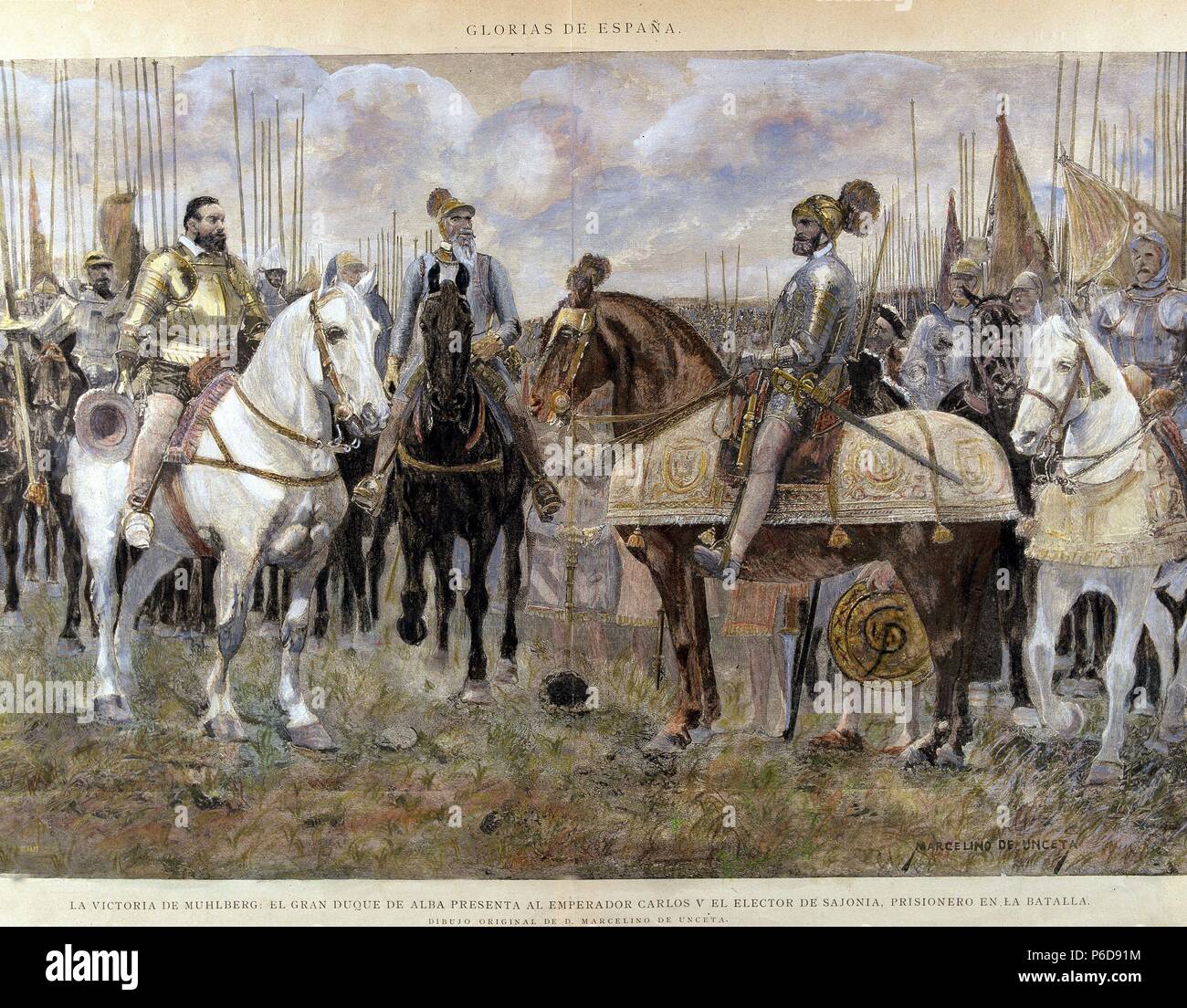 CARLOS I ( V DE ALEMANIA ). REY DE ESPAÑA. 1500-1585. " BATALLA DE ...