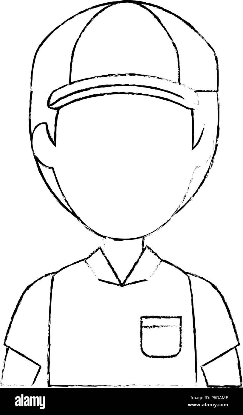 delivery worker avatar character vector illustration design Stock ...