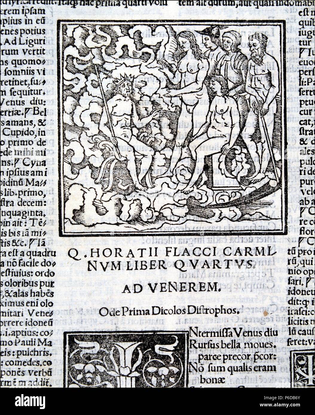 HORACIO. QUINTO HORACIO FLACO. POETA LATINO. 658 AC. ILUSTRACION DE SU