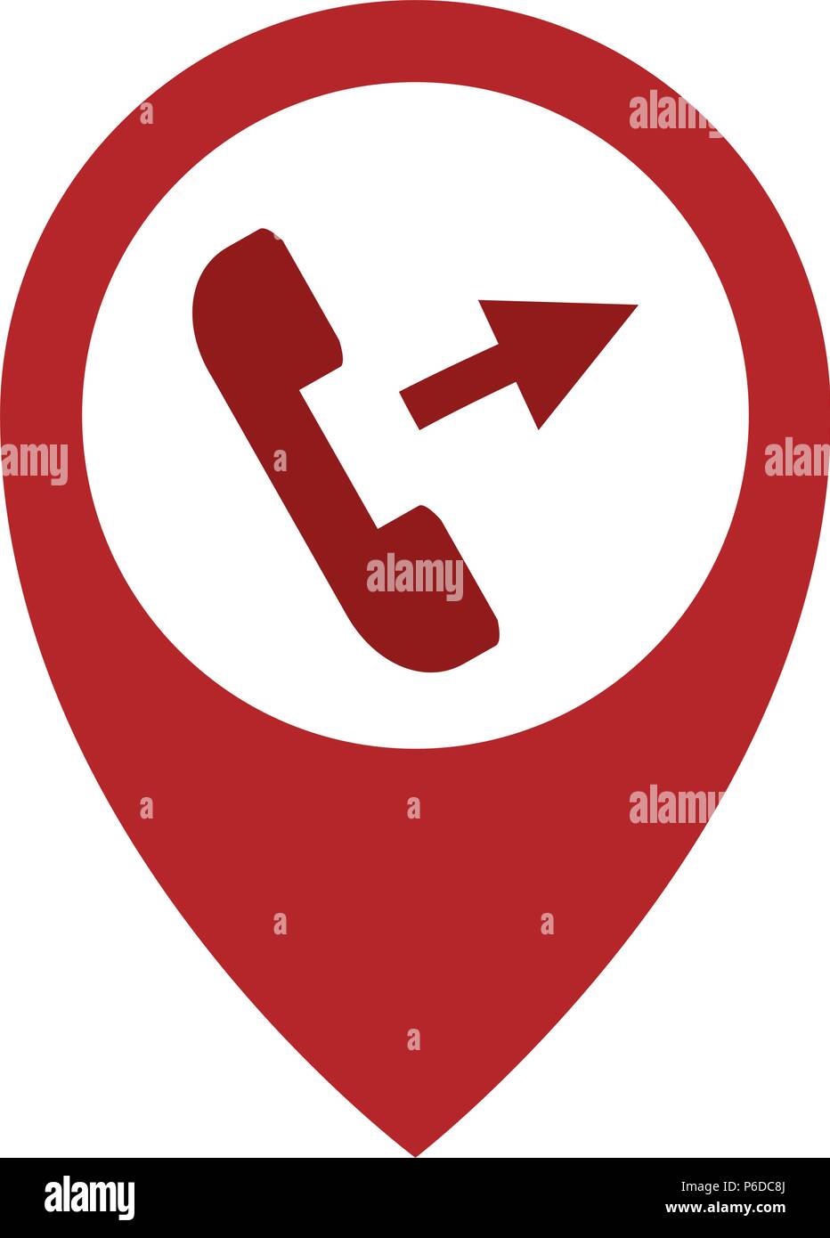 Tele Pin Icon pin pointer with telephone vector illustration design Stock Vector ...