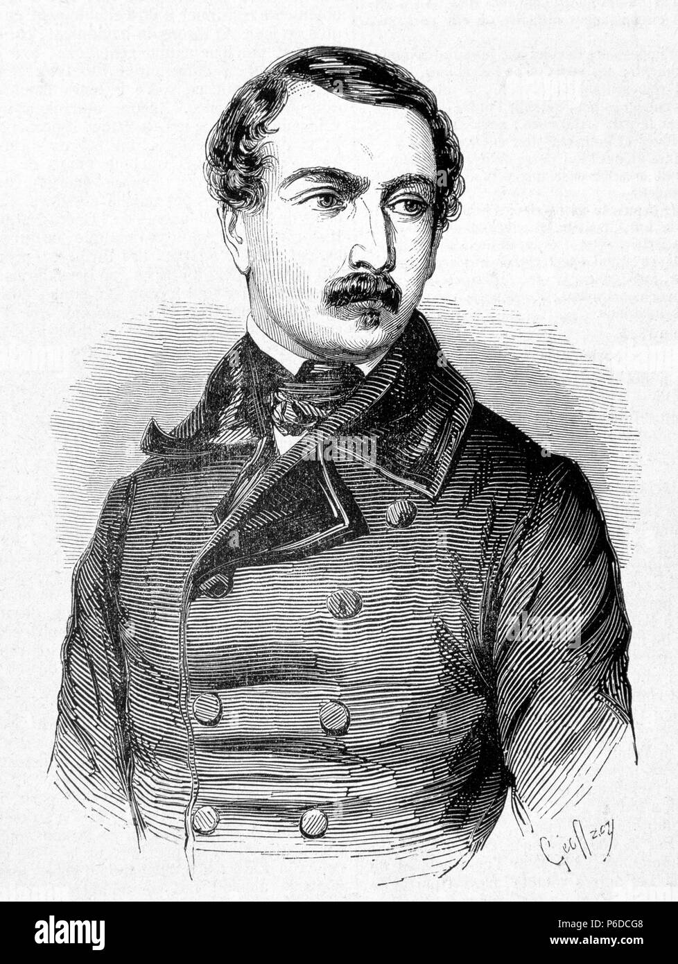 NAPOLEON III. EMPERADOR DE FRANCIA. 1808-1870.  DE LA ILUSTRACION 1848. Stock Photo