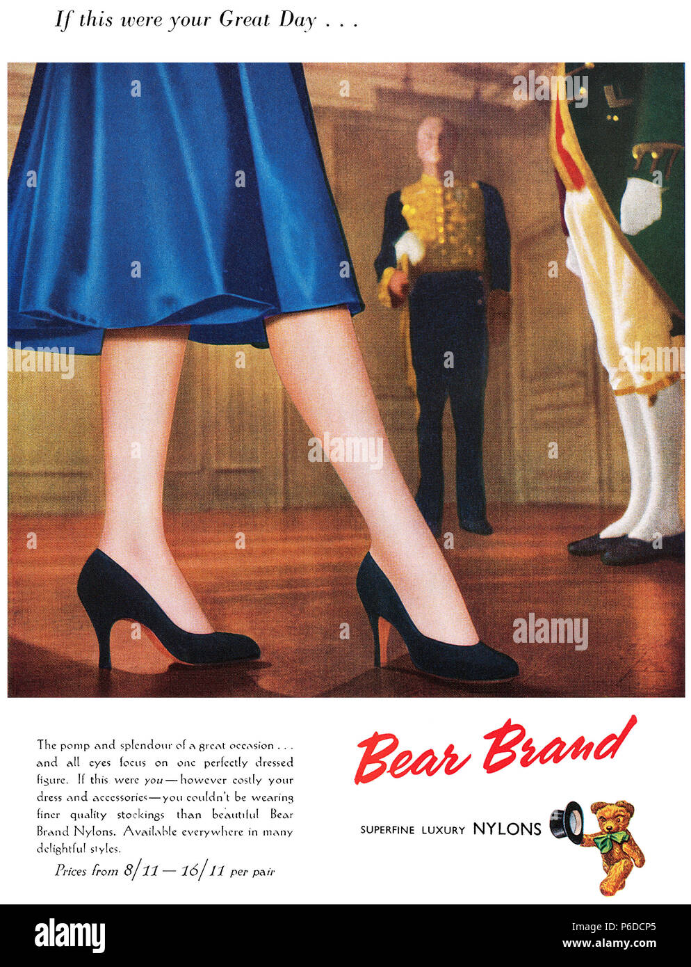 Vintage hosiery ad hi-res stock photography and images - Alamy