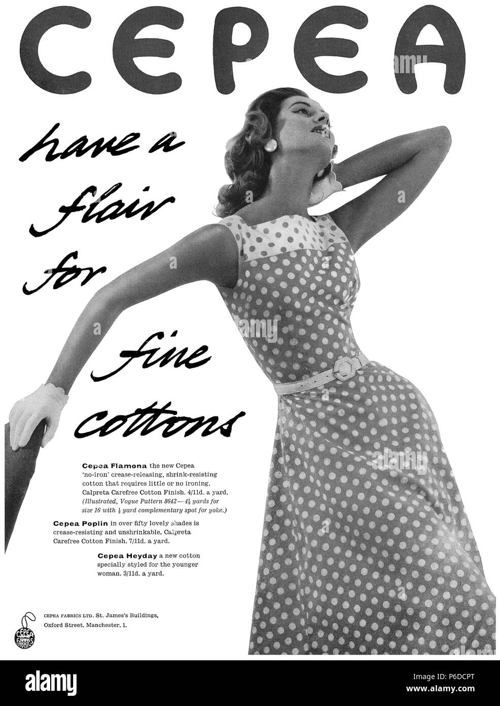 1950s vintage fabric Black and White Stock Photos & Images Alamy