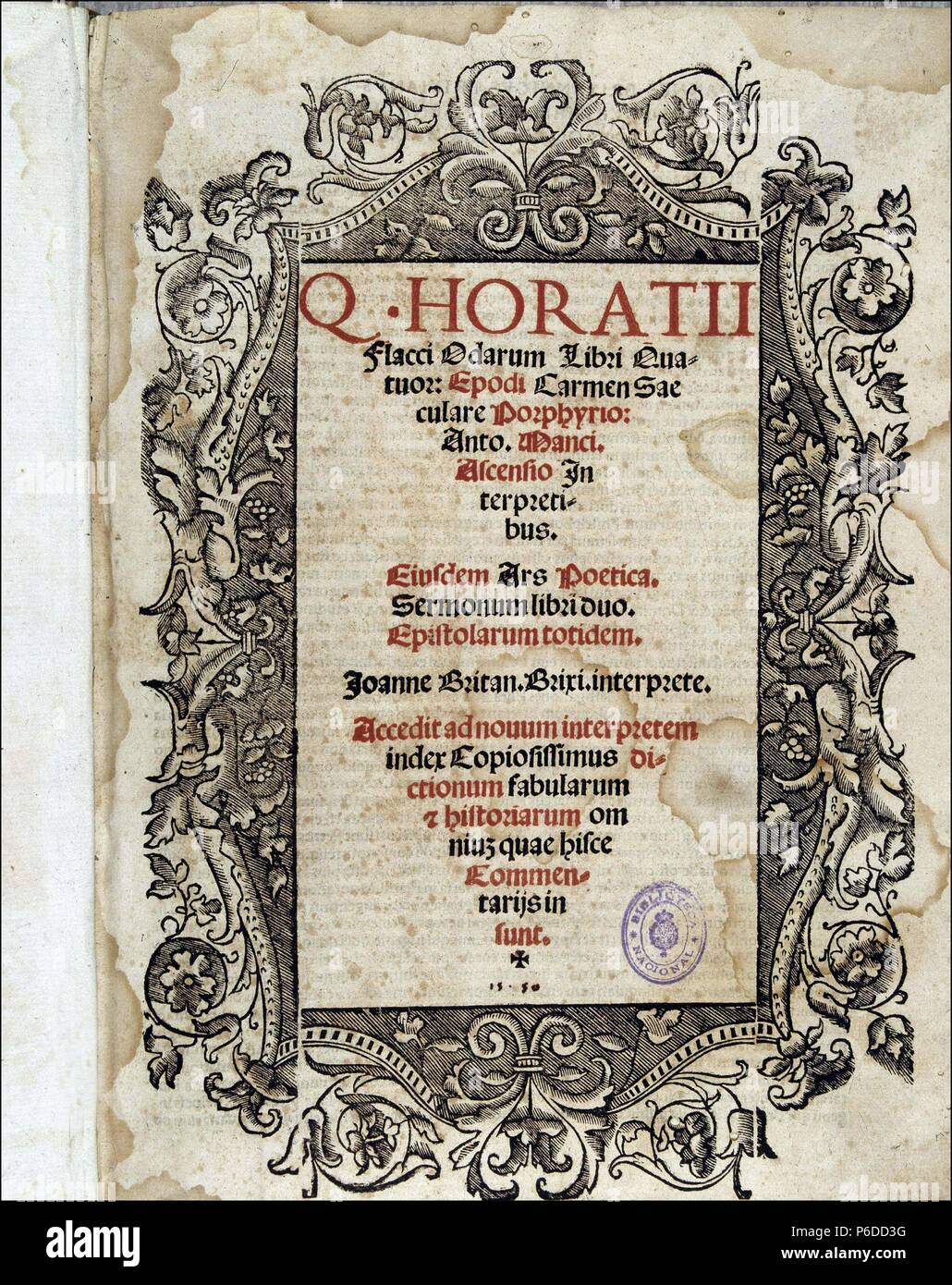 Quinto haracio flaco horacio hires stock photography and images Alamy