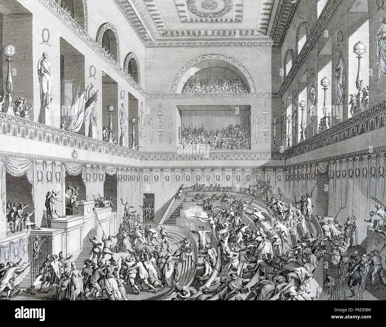 HISTORIA DE FRANCIA. REVOLUCION FRANCESA. 1789 - 1799. ASESINATO DE FERRAUD DANS. Stock Photo