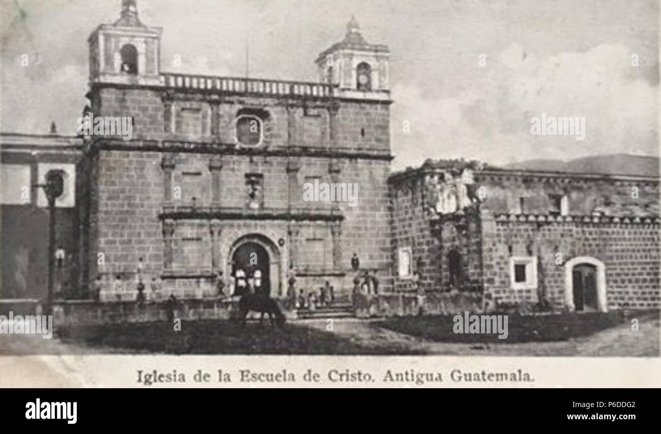 Español: Iglesia de la Escuela de Cristo a finales del siglo xix. 1915 42 Escueladecristo Stock Photo