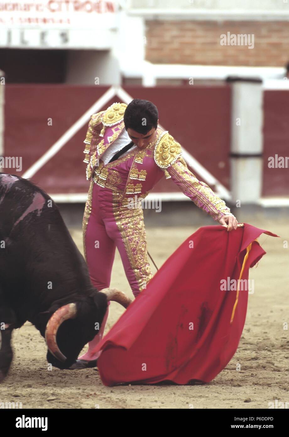 JOSE ORTEGA CANO. MATADOR DE TOROS ESPAÑOL. CARTAGENA 1953-. ACTUACION EN MADRID AÑO 1991. Stock Photo