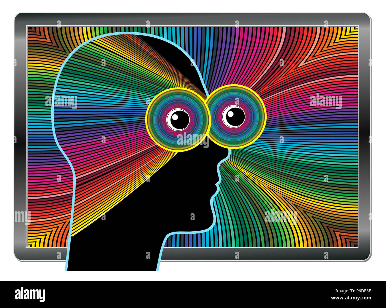 Digital eye strain causing blurred vision Stock Photo Alamy