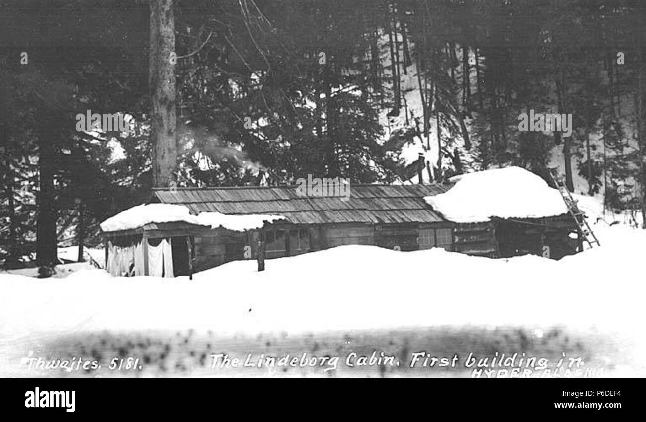 . English First dwelling built in Hyder, ca. 1912 . English Caption
