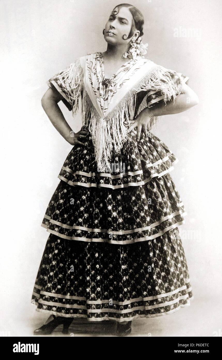 XIRGU , MARGARITA. ACTRIZ DE TEATRO ESPAÑOLA. MOLINS DEL REY. 1888 - 1969. Stock Photo