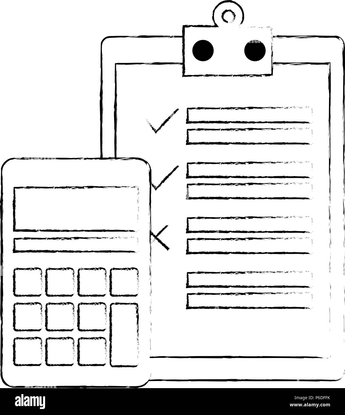 Checklist calculate Black and White Stock Photos & Images - Alamy