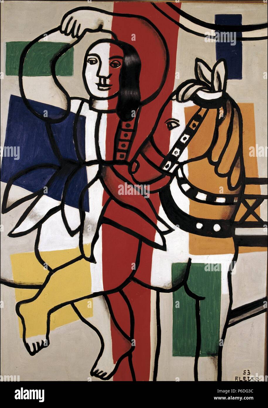 LEGER, FERNANDO. PINTOR FRANCES. 1881-1955. “LA BAILARINA A CABALLO