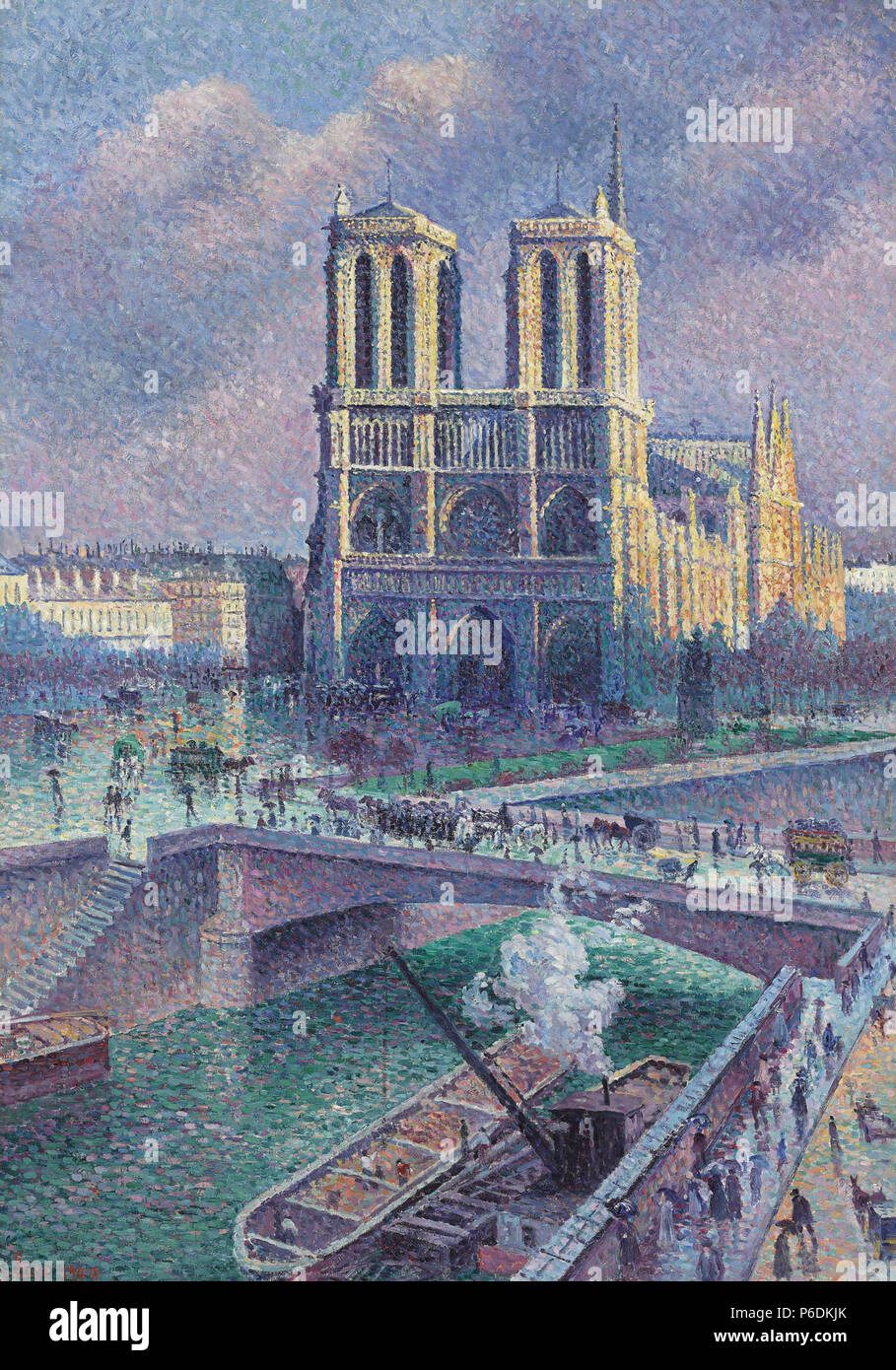 Notre-Dame de Paris. Signed and dated 'Luce 1900' (lower left). Oil on canvas, 116 x 81.3 cm . 1900 63 Maximilien Luce Notre-Dame de Paris 1900 Stock Photo