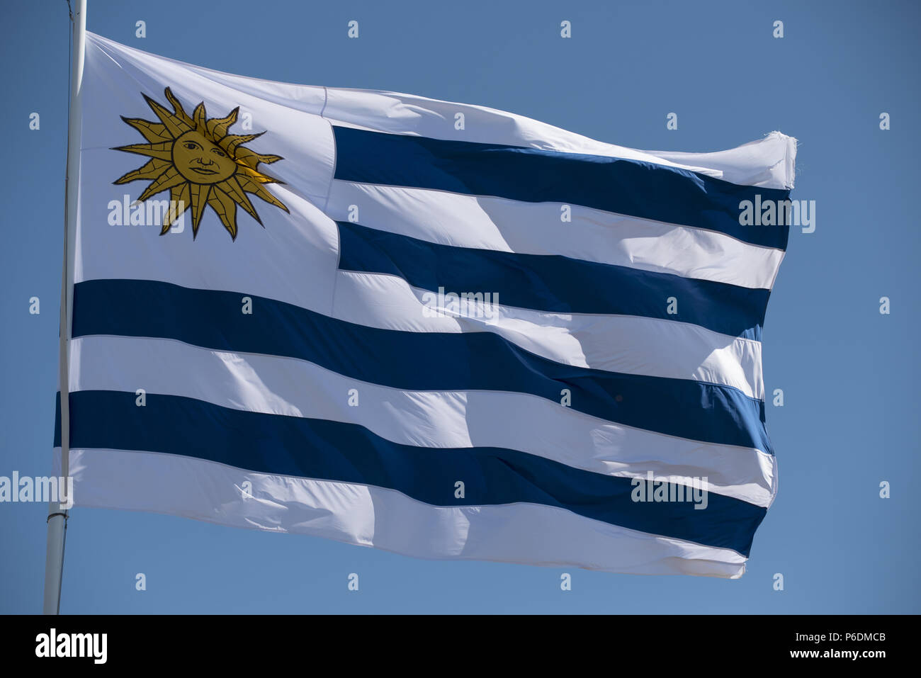 Racing Montevideo Uruguayan football club, silk texture, logo