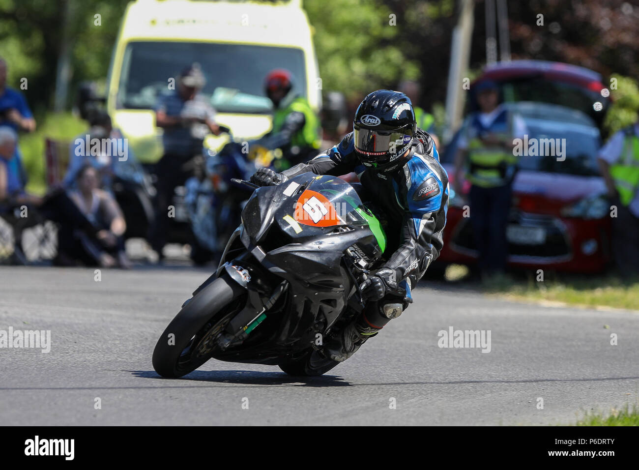 Enniskillen, County Fermanagh, Northern Ireland. 29th June, 2018. Irish Road Race Motorcycle Championships; Thomas Maxwell in action during the Enniskillen Road Races Credit: Action Plus Sports/Alamy Live News Stock Photo