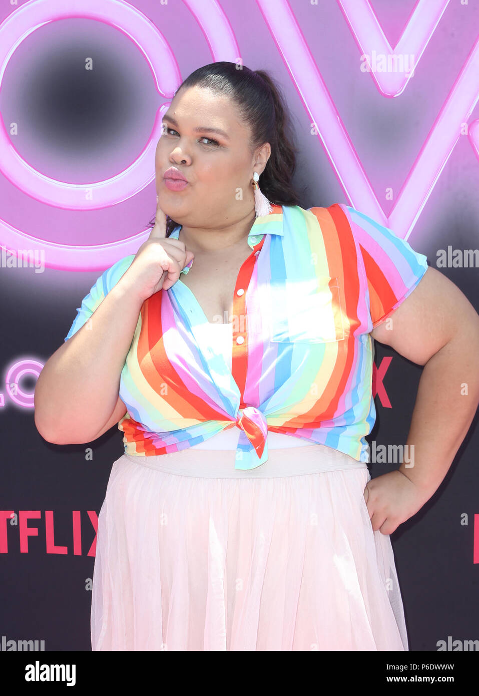 VENICE, CA JUNE 29 Britney Young, at the Cast Of Netflix's "Glow