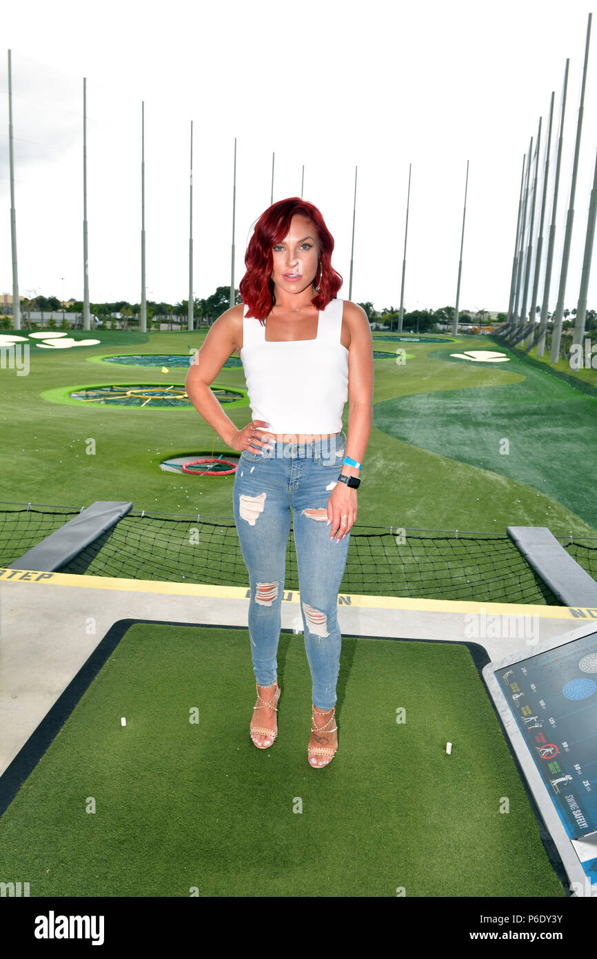 MIAMI GARDENS, FL - JUNE 30: Sharna May Burgess at the Topgolf during Dj Irie Weekend 2018 on June 30, 2018 in Miami, Florida   People:  Sharna May Burgess Stock Photo