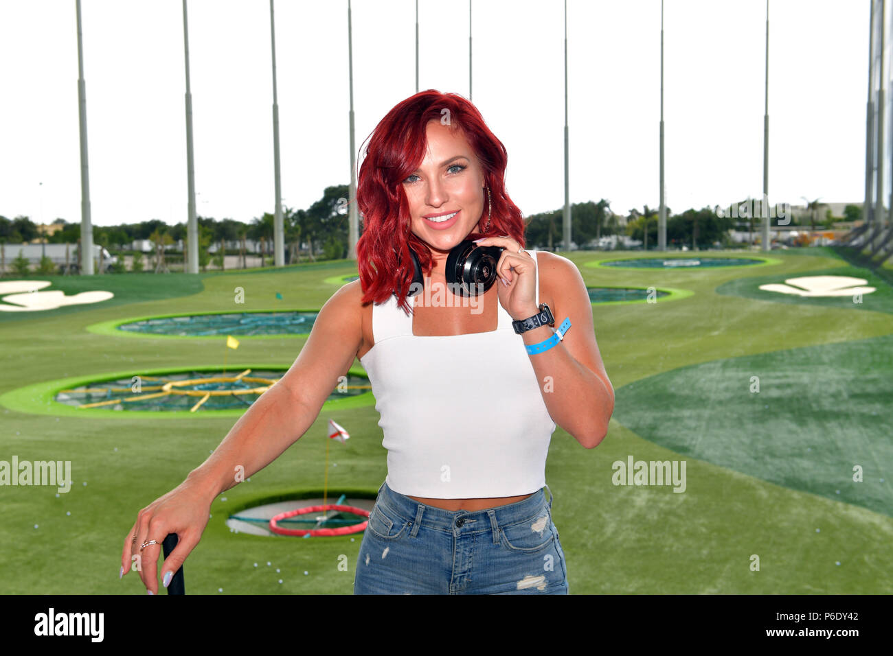 MIAMI GARDENS, FL - JUNE 30: Sharna May Burgess at the Topgolf during Dj Irie Weekend 2018 on June 30, 2018 in Miami, Florida   People:  Sharna May Burgess Stock Photo