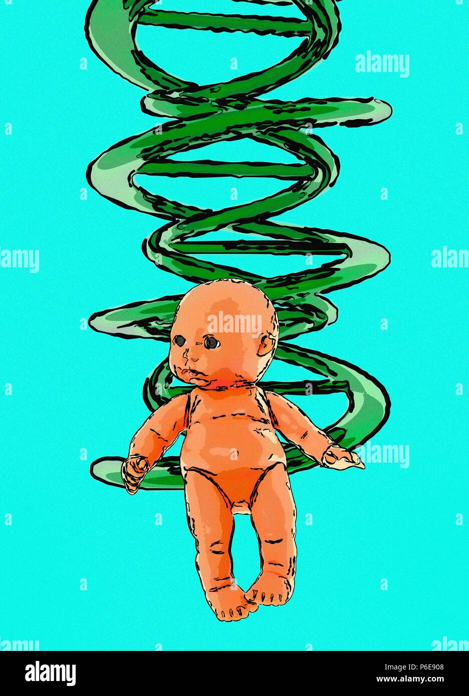 Human cloning, conceptual illustration Stock Photo Alamy